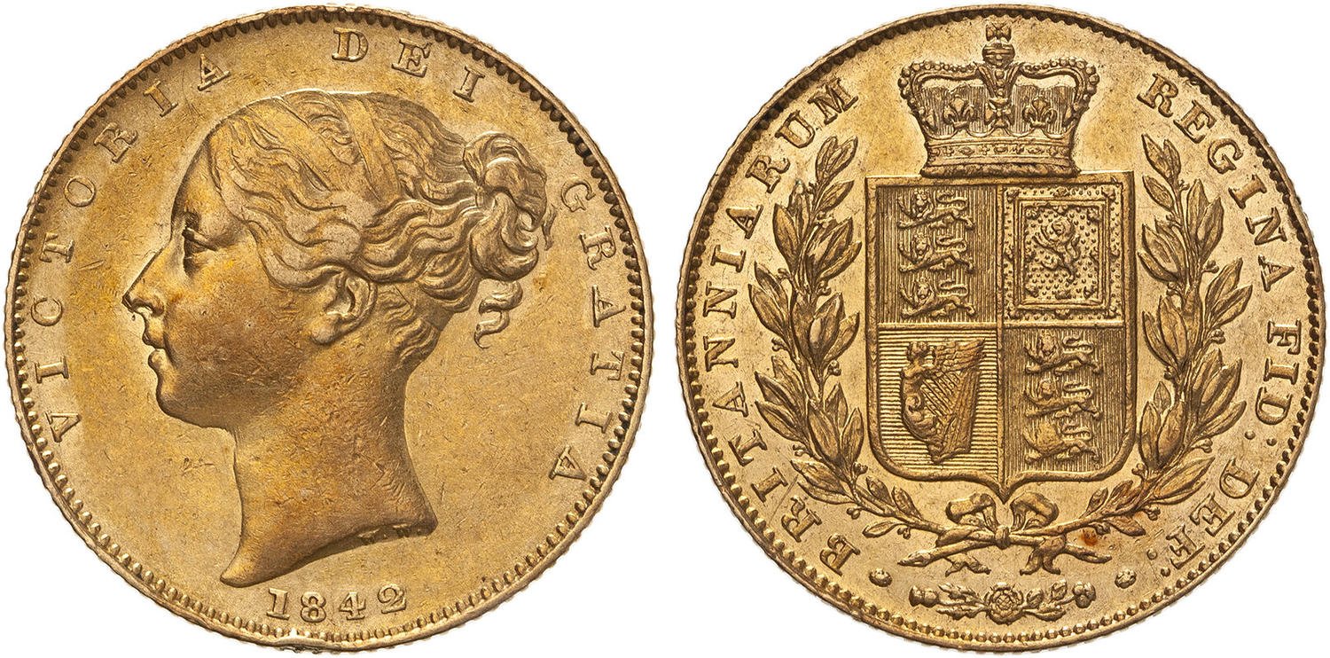 Χρυσή Λίρα Αγγλίας Βικτώρια 1842 L