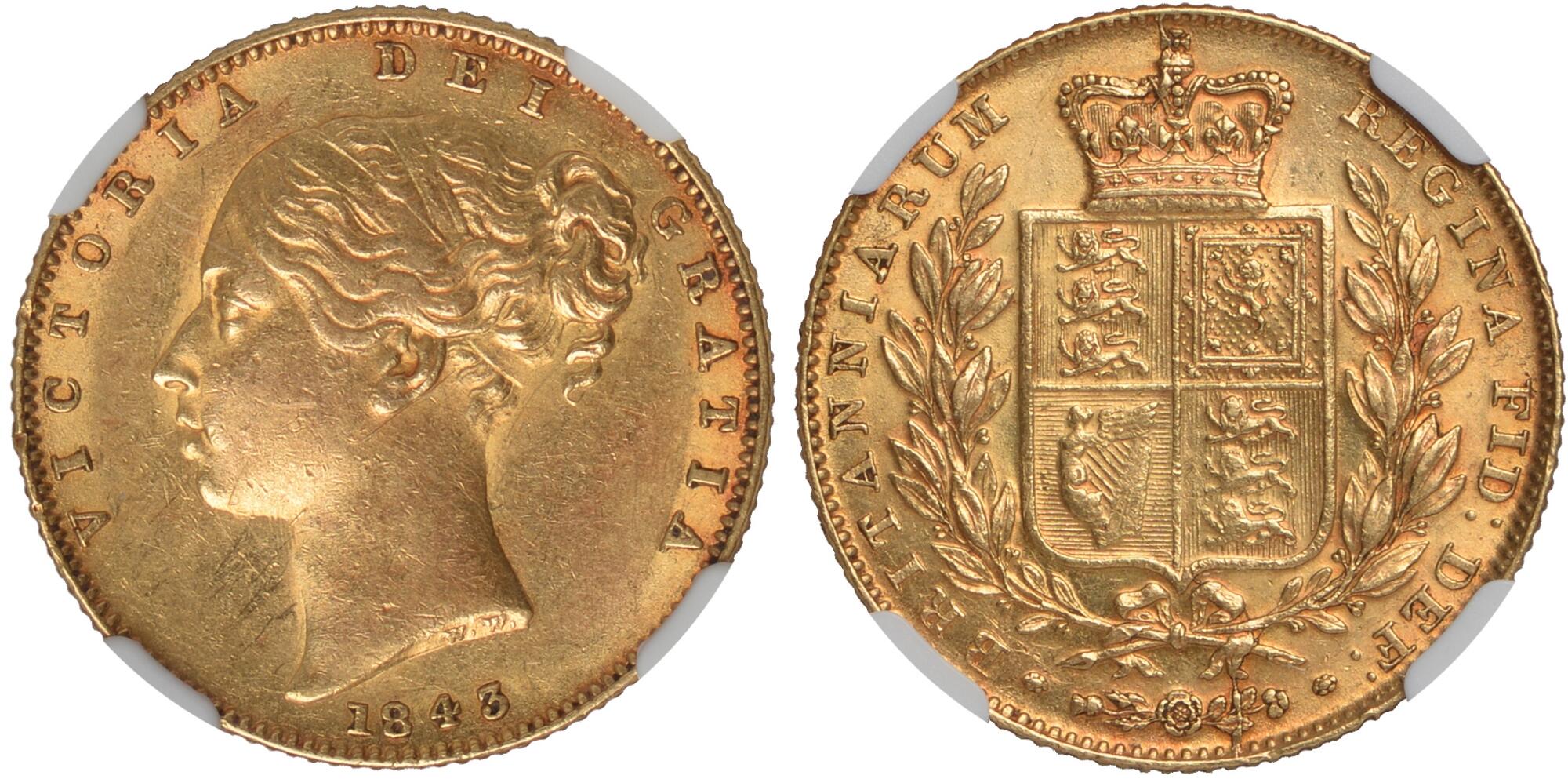 Χρυσή Λίρα Αγγλίας Βικτώρια 1843 L