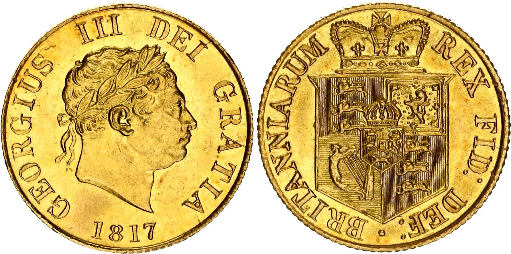Χρυσή Λίρα Αγγλίας Γεώργιος III 1817 L