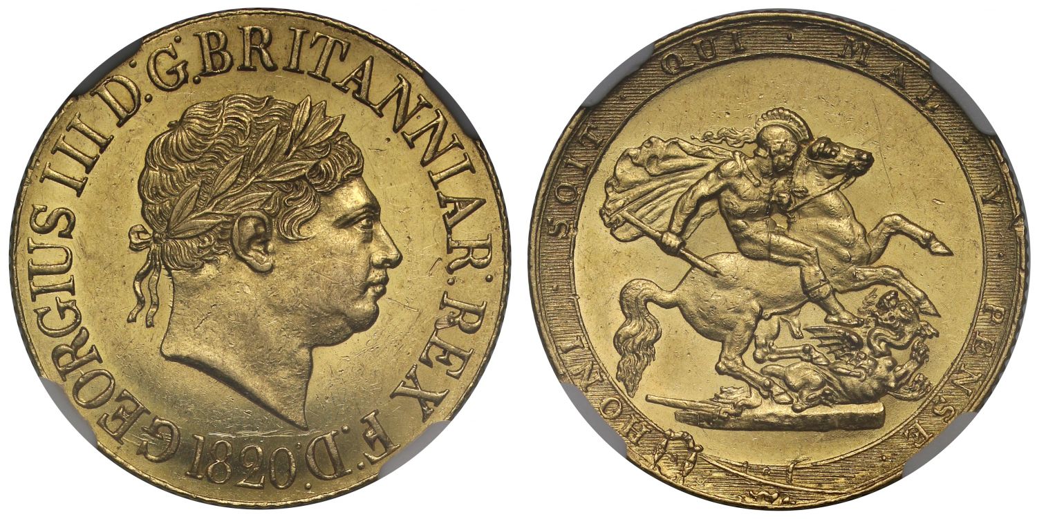 Χρυσή Λίρα Αγγλίας Γεώργιος III 1820 L