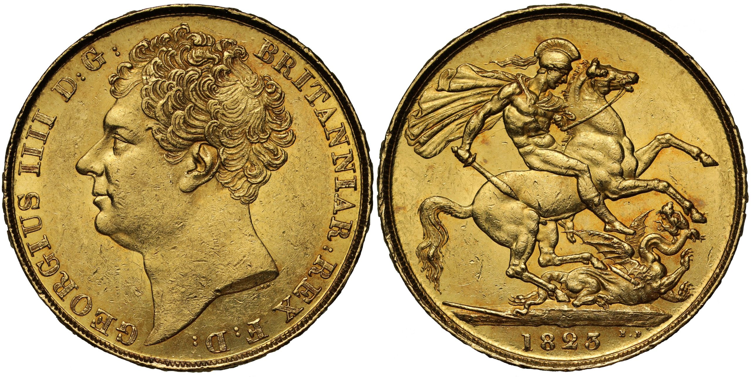 Χρυσή Λίρα Αγγλίας Γεώργιος IV 1823 L