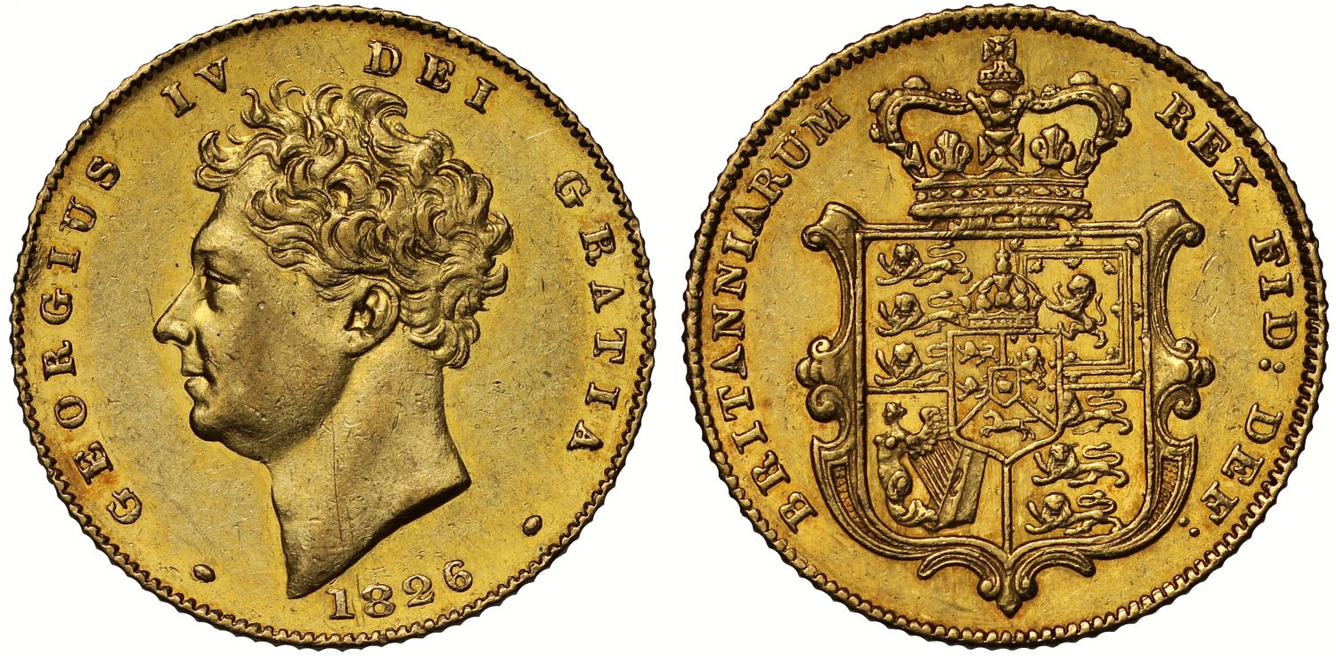 Gold Half Sovereign England George V IV