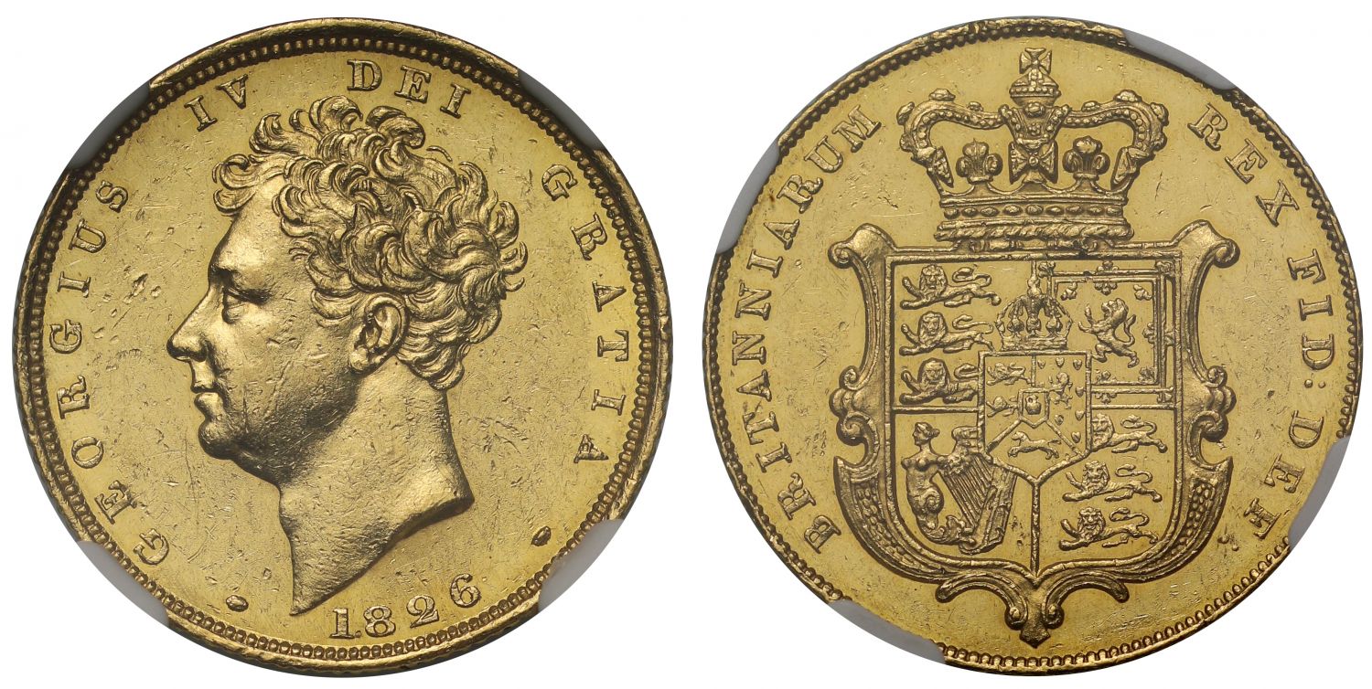Χρυσή Λίρα Αγγλίας Γεώργιος IV 1826 L