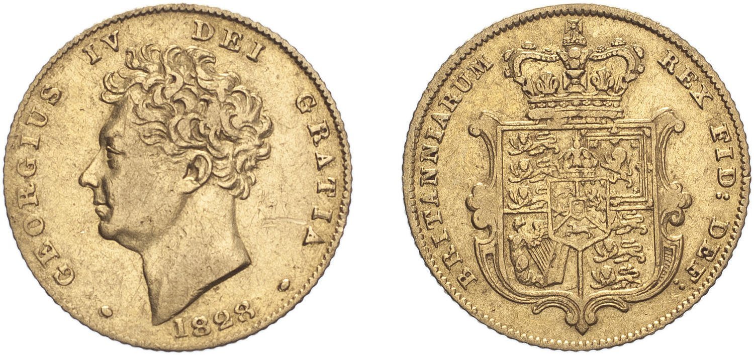 Gold Sovereign George IV 1828 L