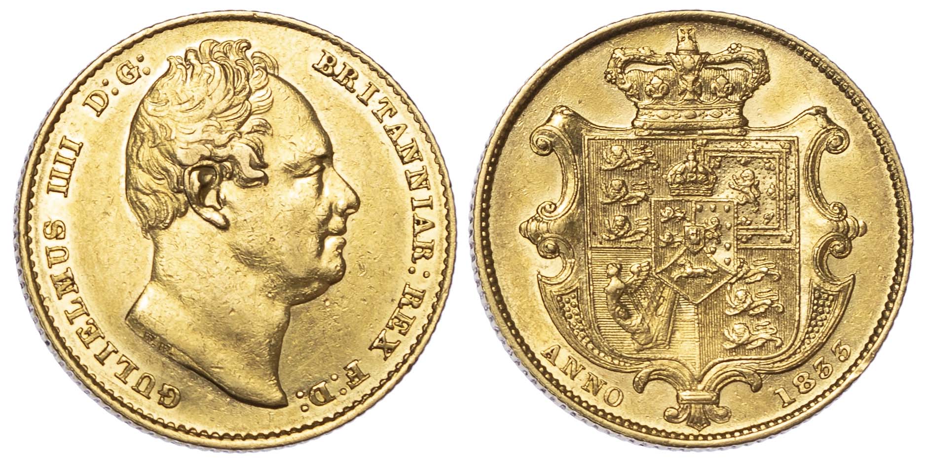 Χρυσή Λίρα Αγγλίας Γουλιέλμος IV 1833 L