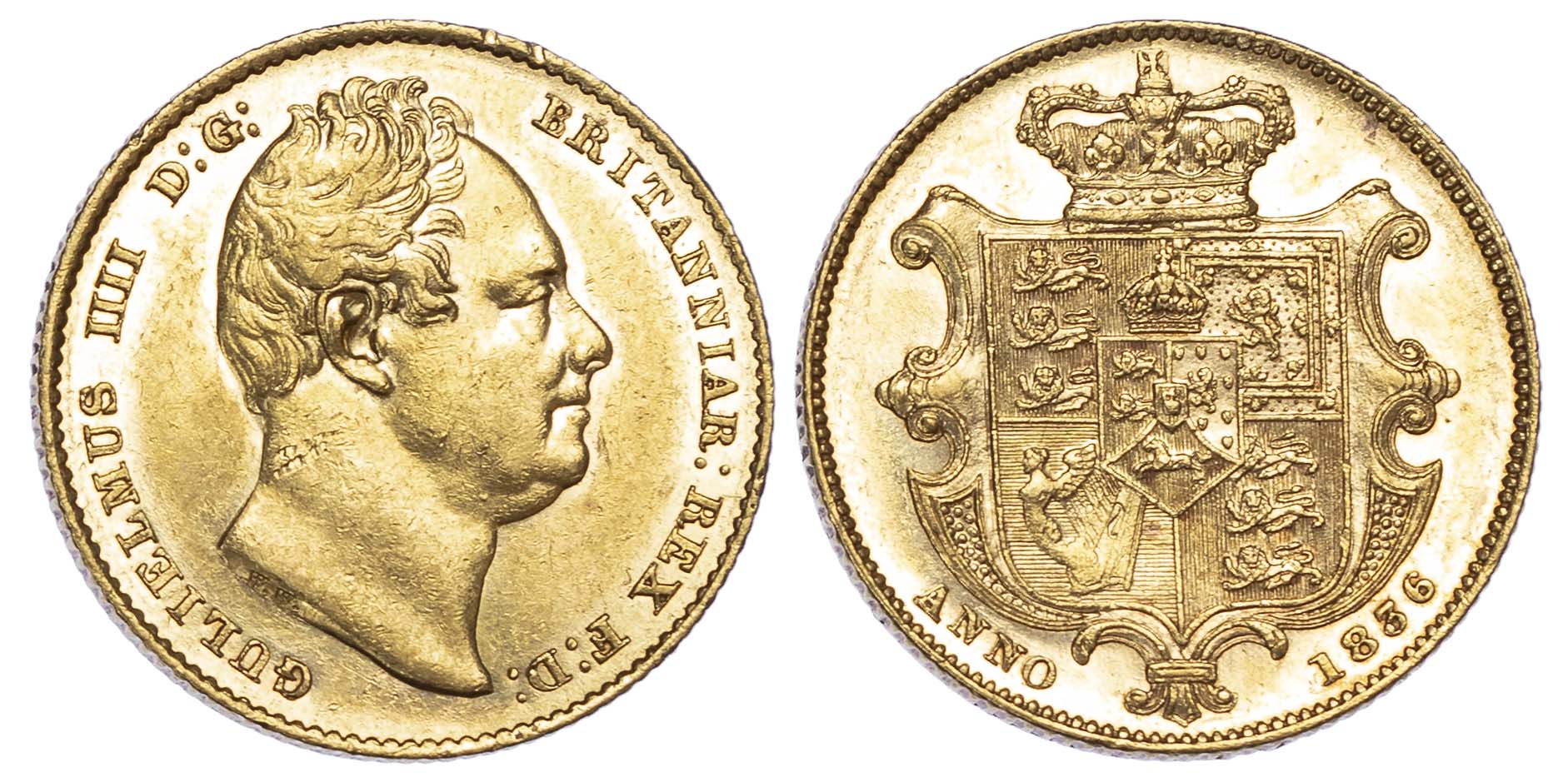 Χρυσή Λίρα Αγγλίας Γουλιέλμος IV 1836 L