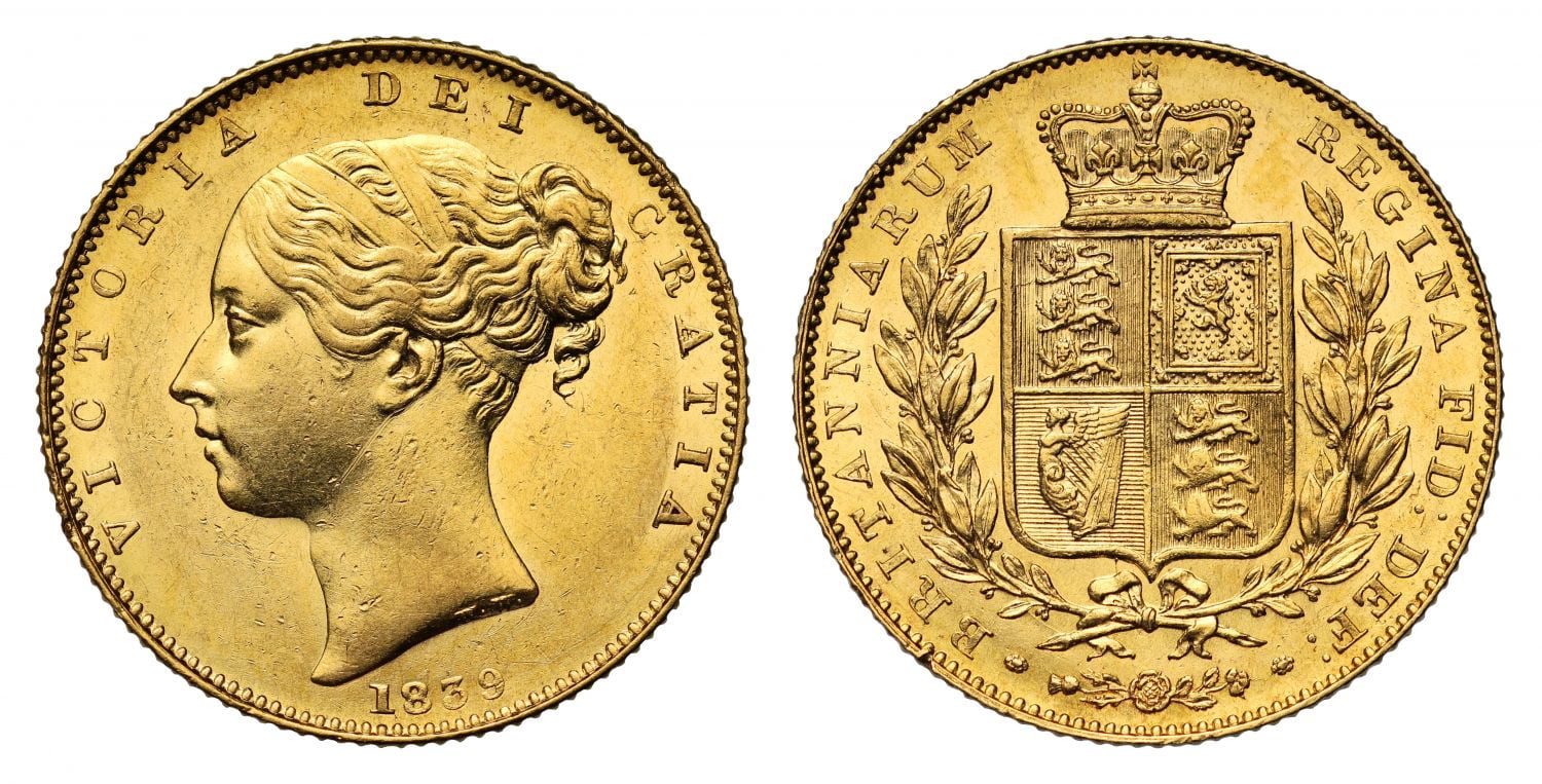Χρυσή Λίρα Αγγλίας Βικτώρια 1839 L