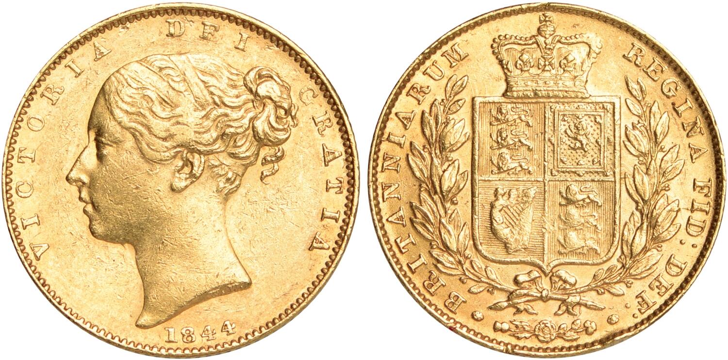 Χρυσή Λίρα Αγγλίας Βικτώρια 1844 L