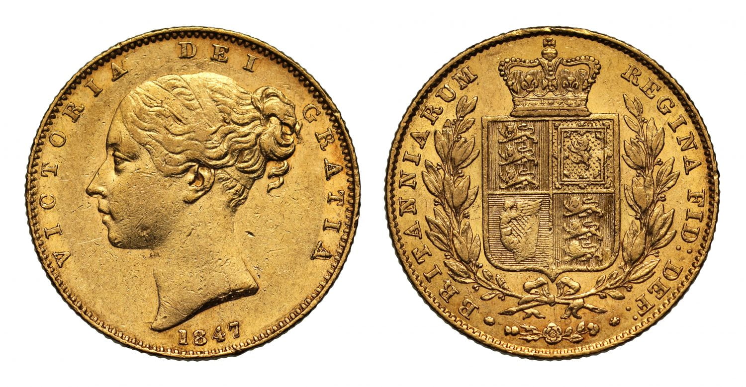 Χρυσή Λίρα Αγγλίας Βικτώρια 1847 L