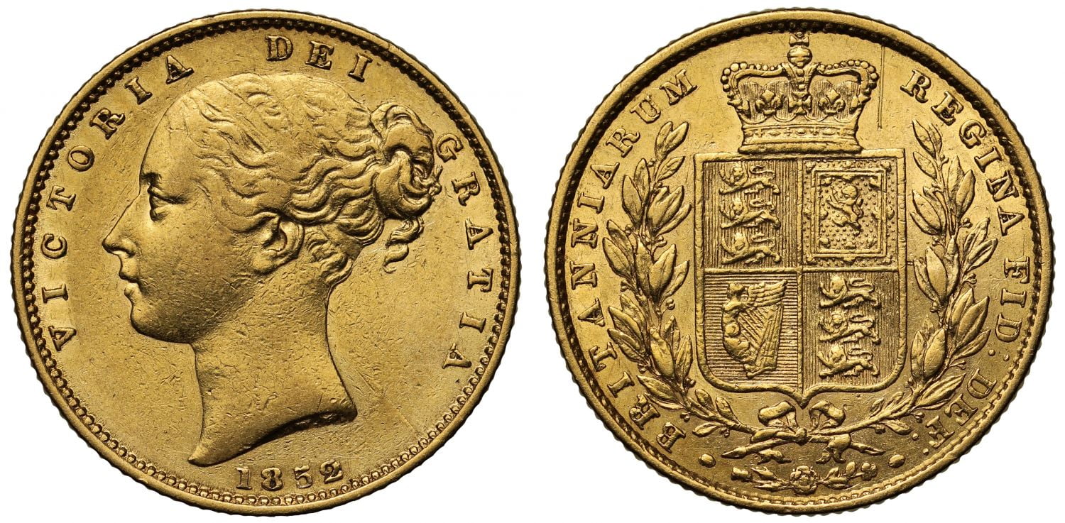 Χρυσή Λίρα Αγγλίας Βικτώρια 1852 L