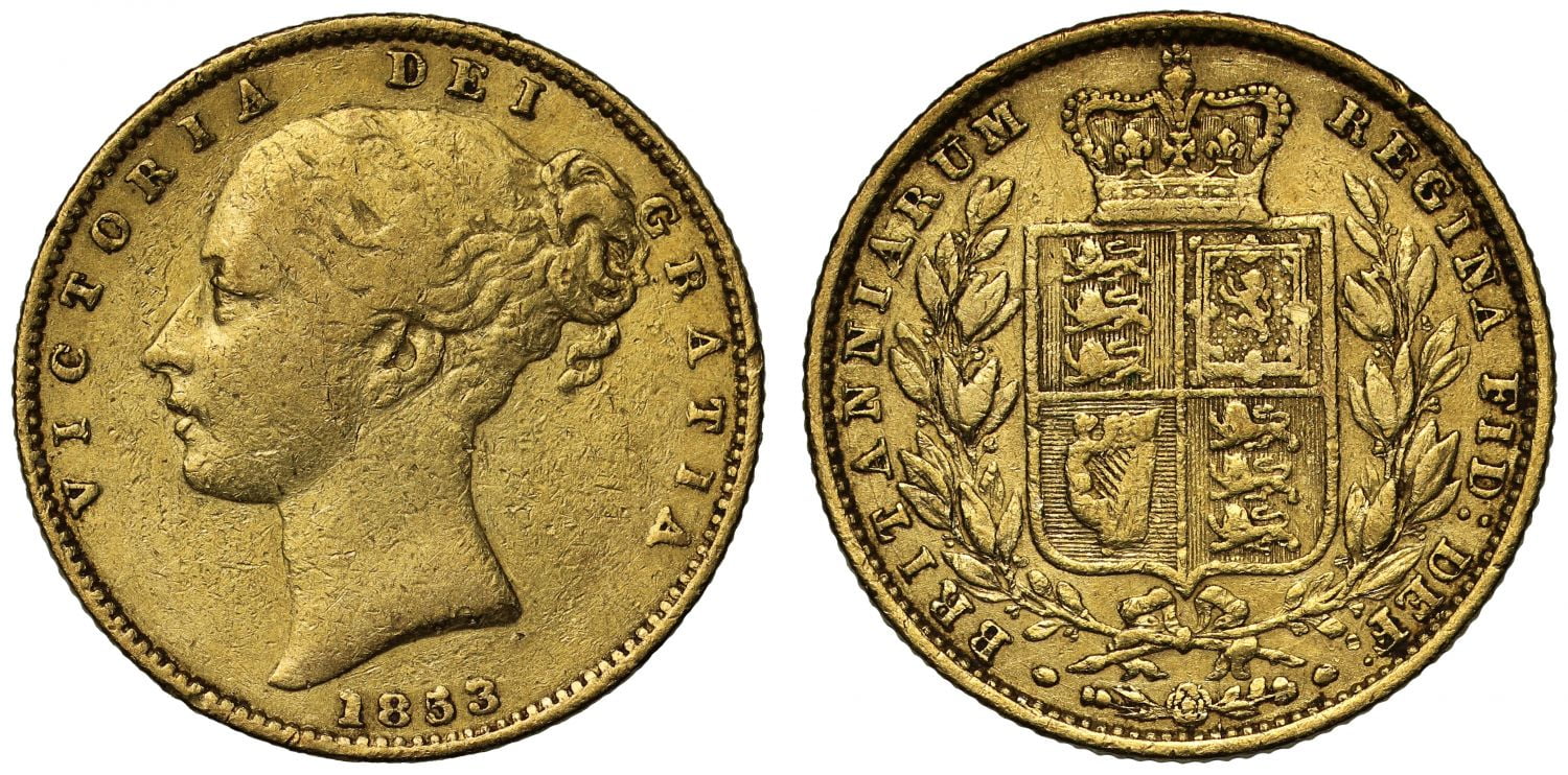 Χρυσή Λίρα Αγγλίας Βικτώρια 1853 L