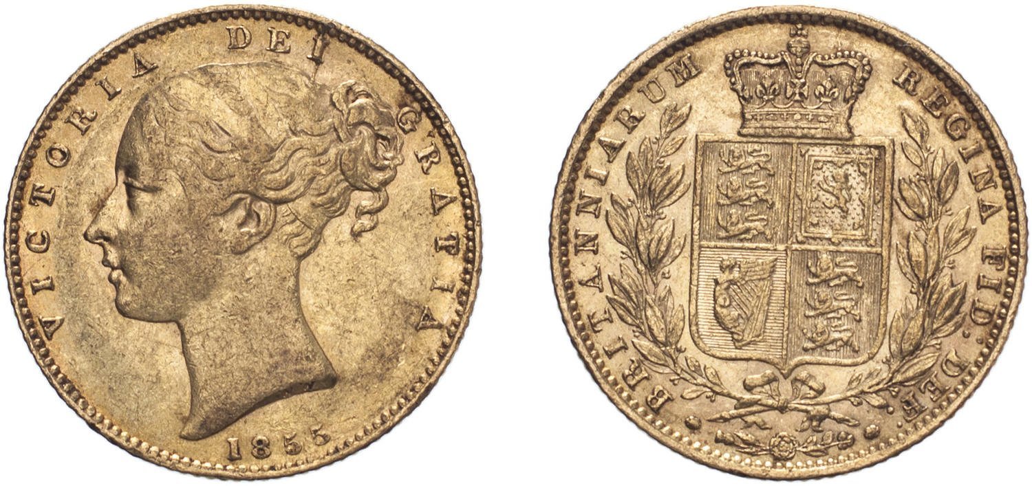 Χρυσή Λίρα Αγγλίας Βικτώρια 1855 L