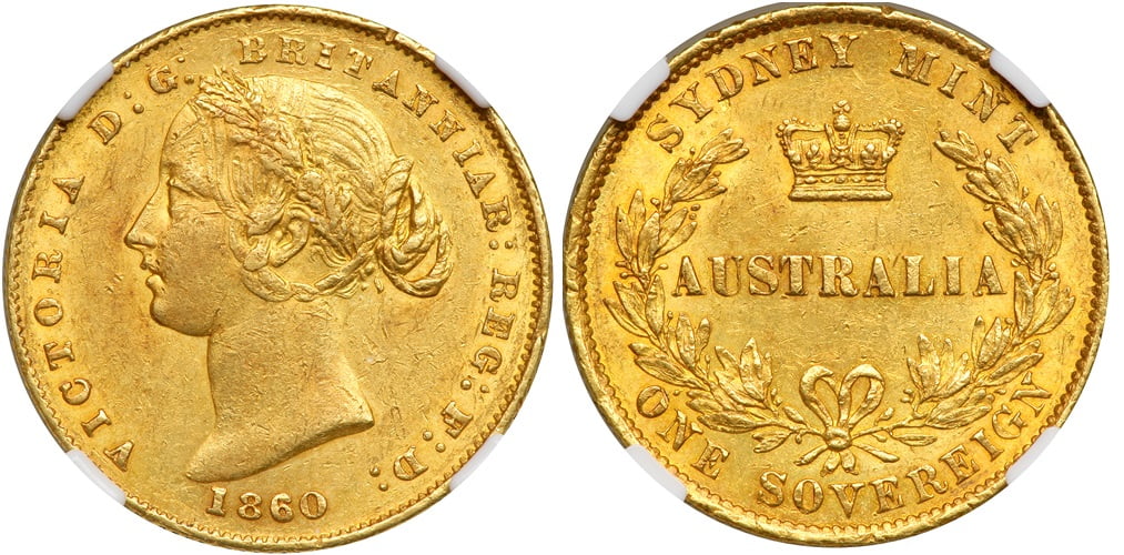 Χρυσή Λίρα Αγγλίας Βικτώρια 1860 S