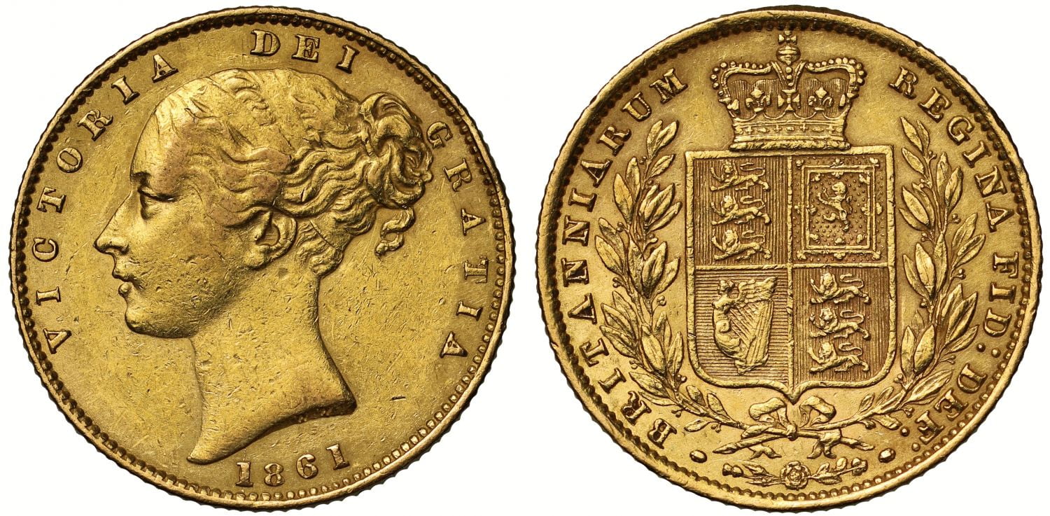 Χρυσή Λίρα Αγγλίας Βικτώρια 1861 L