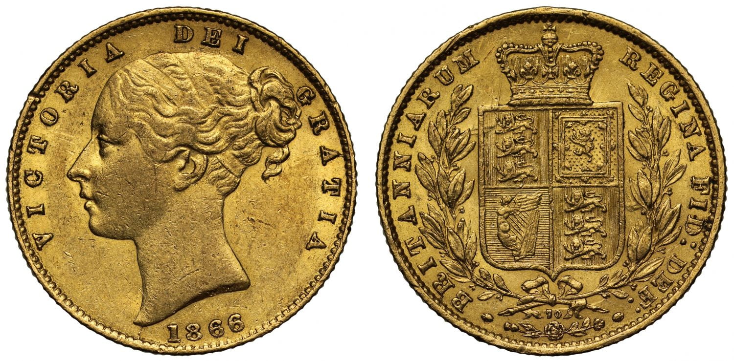 Χρυσή Λίρα Αγγλίας Βικτώρια 1866 L