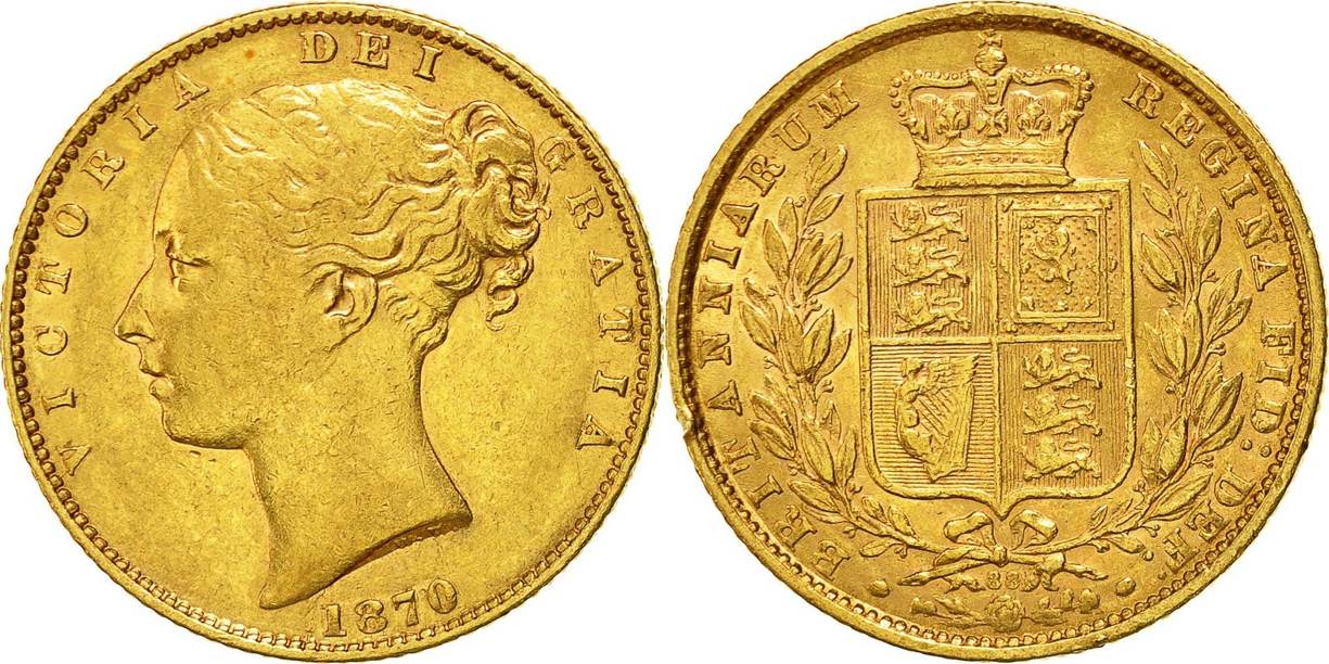 Χρυσή Λίρα Αγγλίας Βικτώρια 1870 L