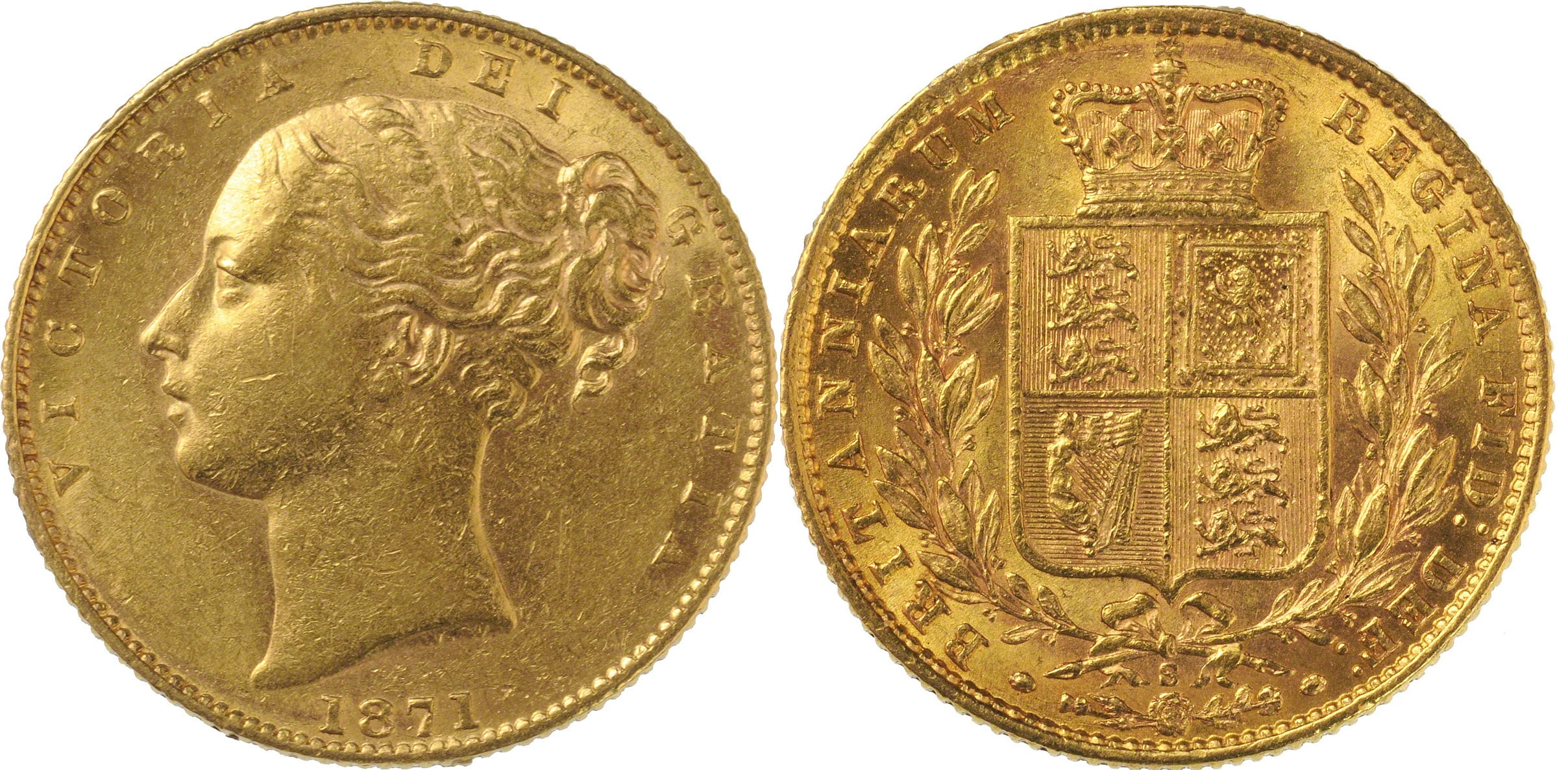 Χρυσή Λίρα Αγγλίας Βικτώρια 1871 S