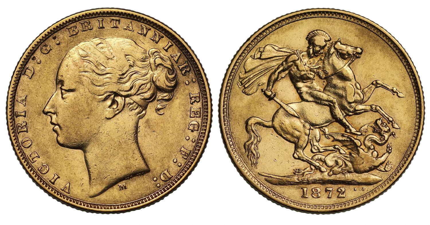 Χρυσή Λίρα Αγγλίας Βικτώρια 1872 M