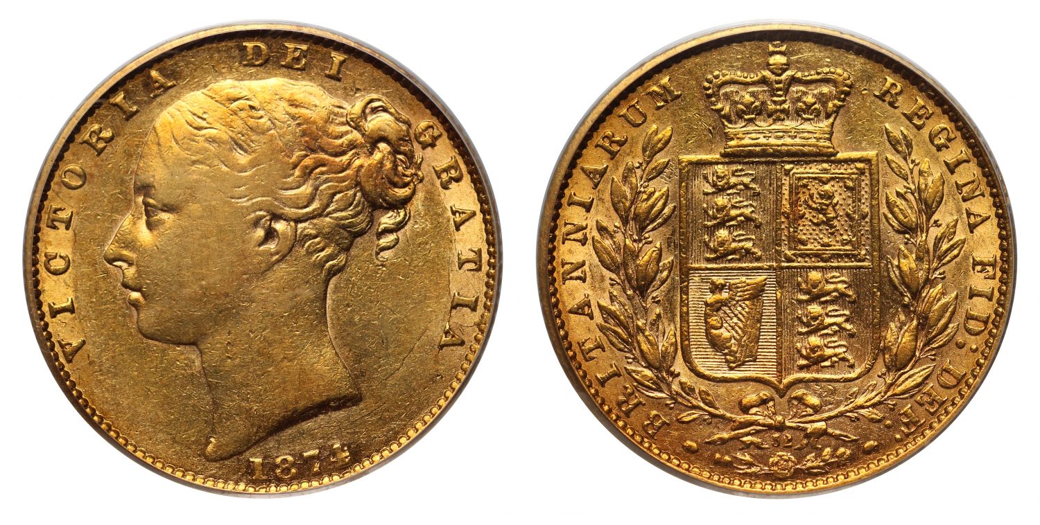 Χρυσή Λίρα Αγγλίας Βικτώρια 1874 L
