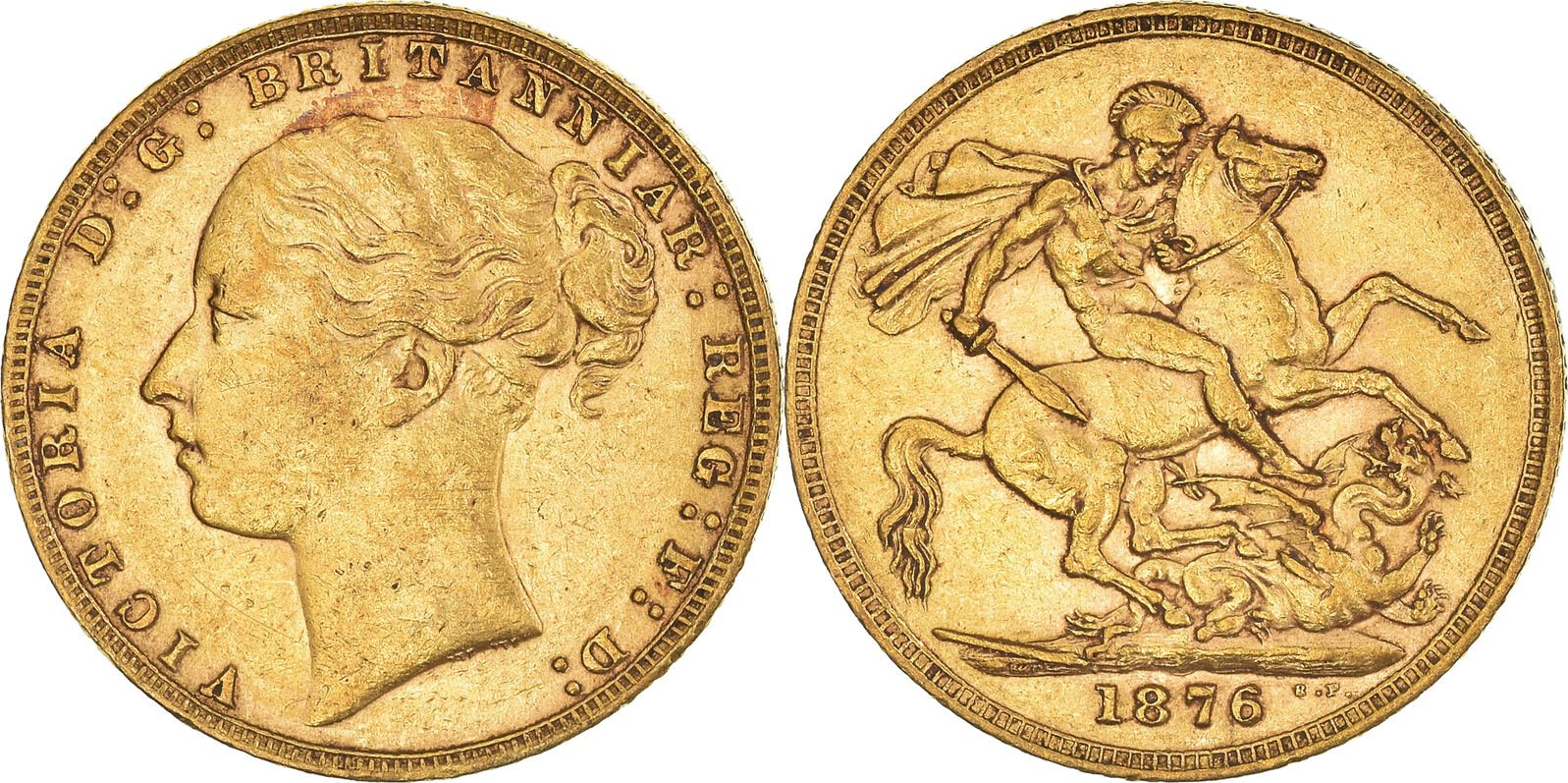 Gold Sovereing Victoria 1876 L