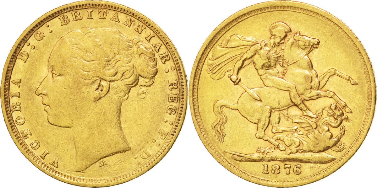 Χρυσή Λίρα Αγγλίας Βικτώρια 1876 M