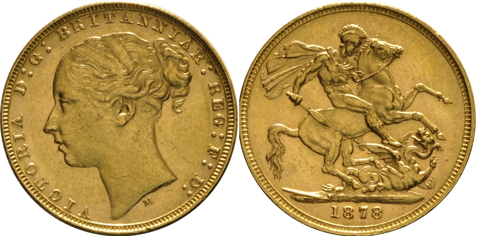Χρυσή Λίρα Αγγλίας Βικτώρια 1878 M