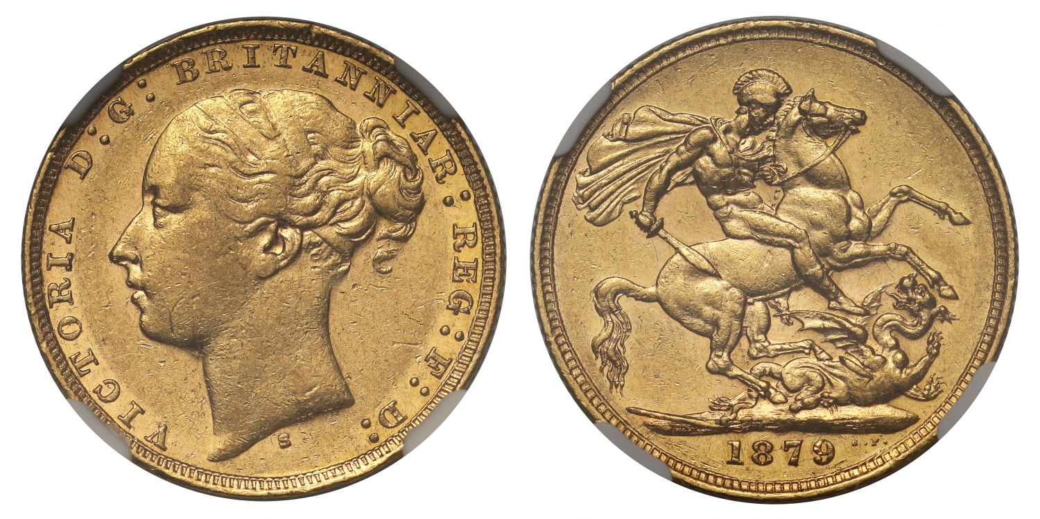 Χρυσή Λίρα Αγγλίας Βικτώρια 1879 S