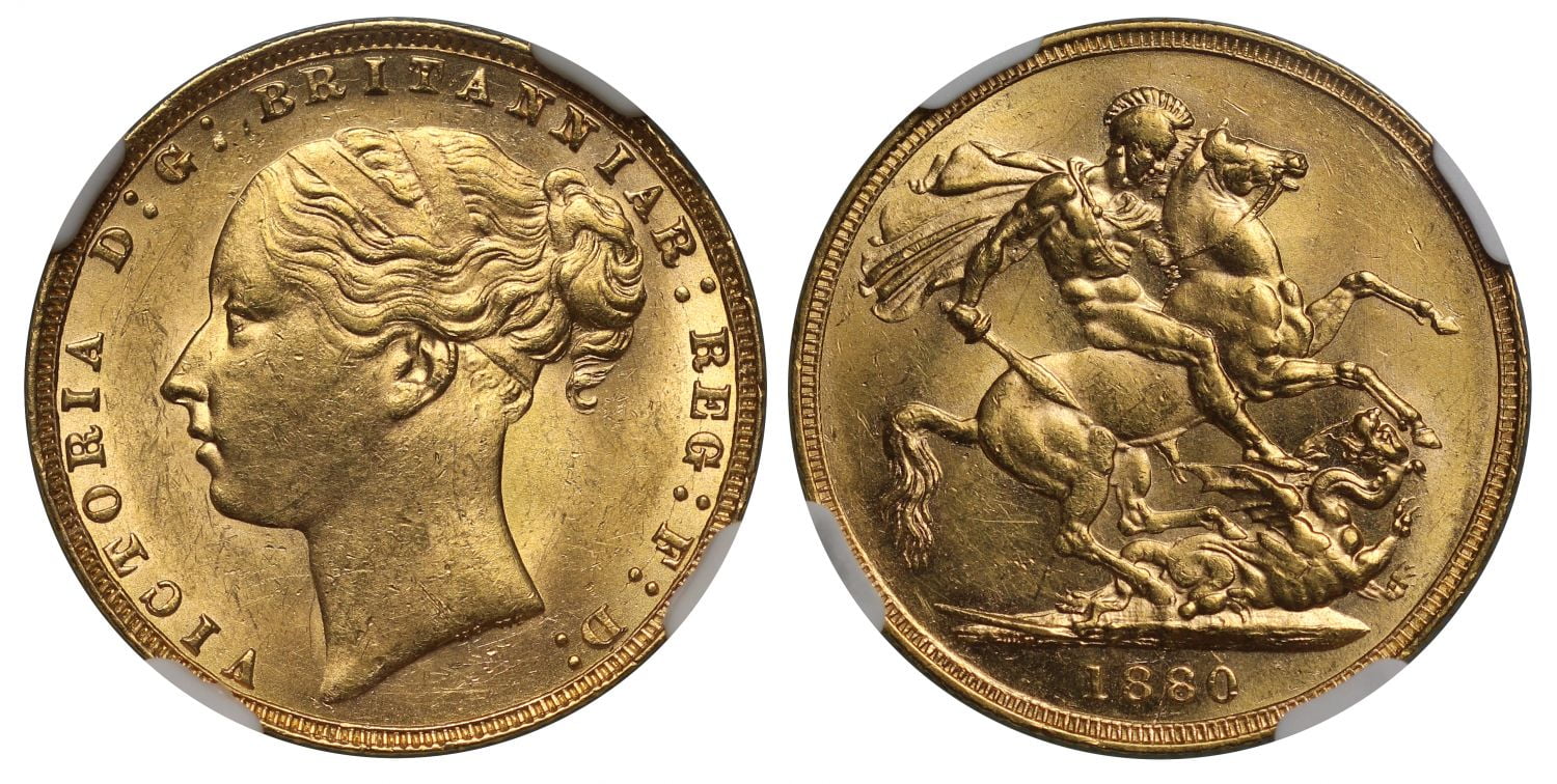Χρυσή Λίρα Αγγλίας Βικτώρια 1880 L