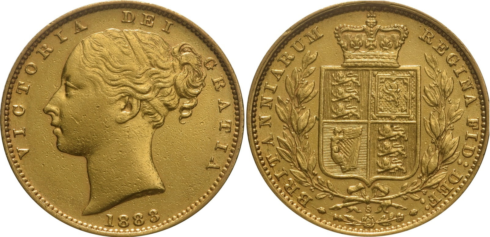 Χρυσή Λίρα Αγγλίας Βικτώρια 1883 S