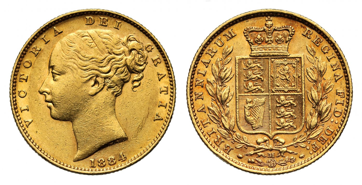 Χρυσή Λίρα Αγγλίας Βικτώρια 1884 M