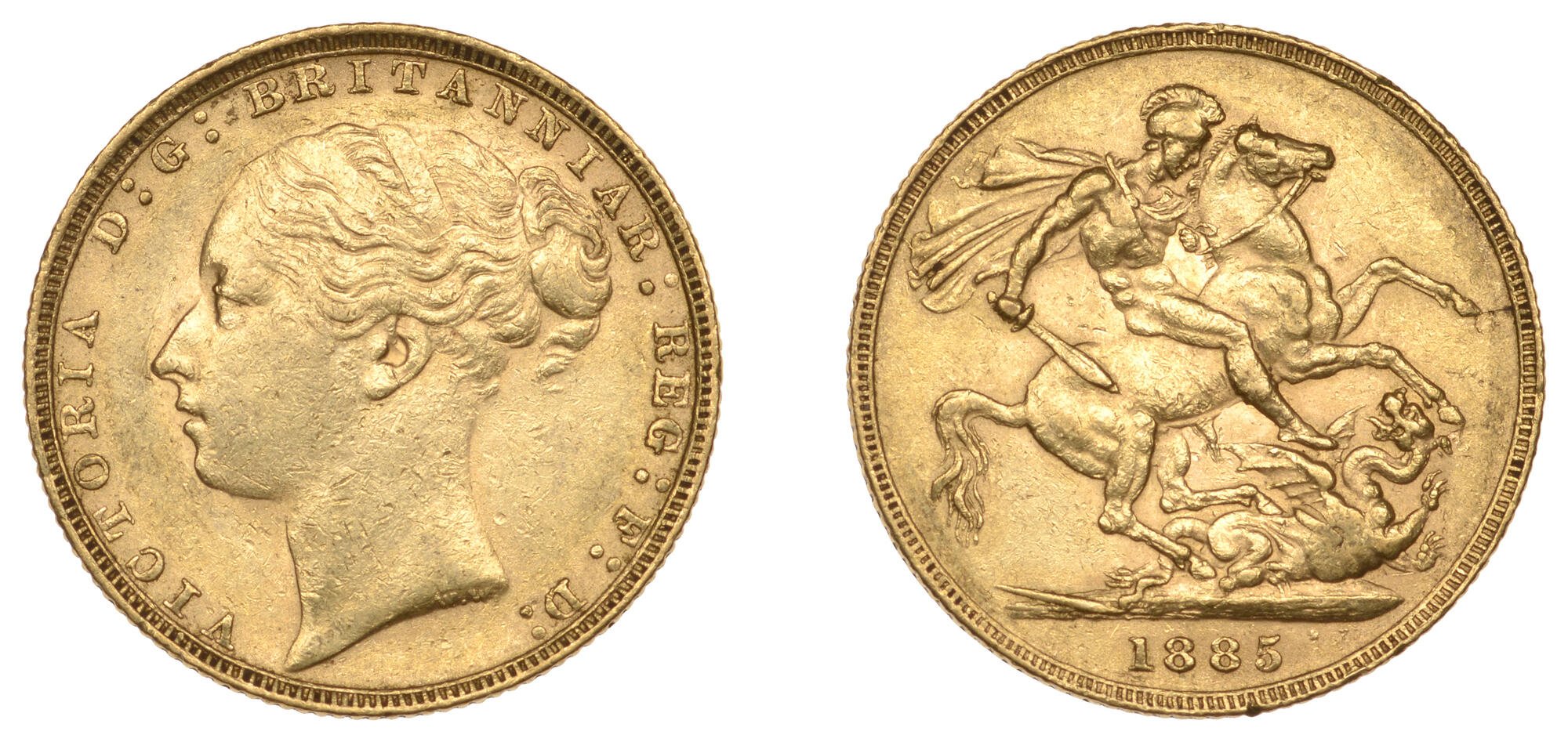 Gold Sovereing Victoria 1885 L