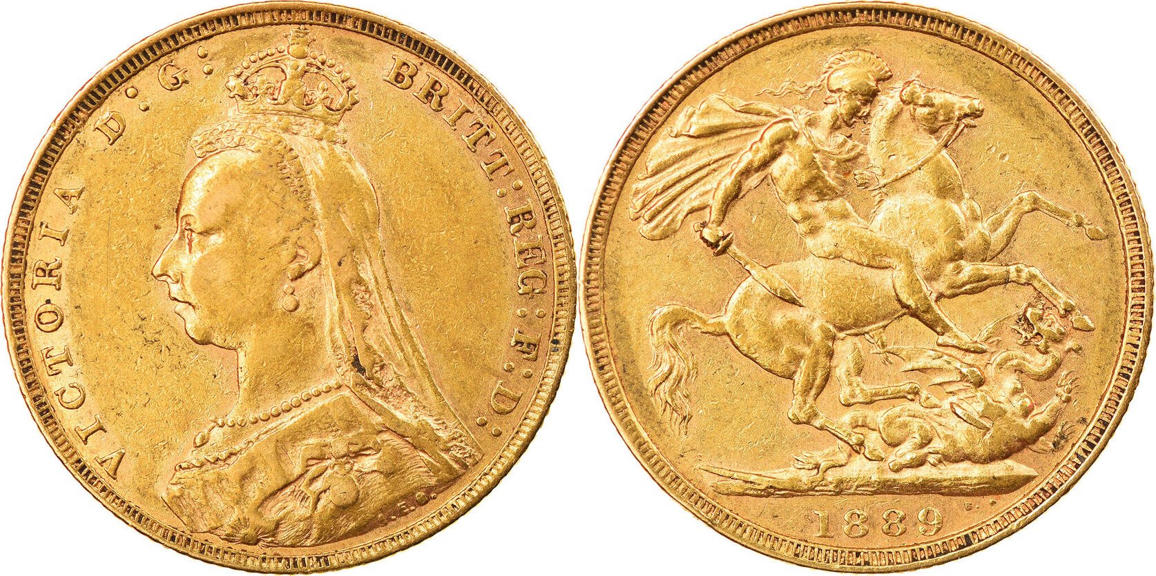 Gold Sovereing Victoria 1889 L
