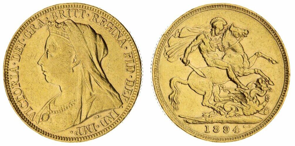 Χρυσή Λίρα Αγγλίας Βικτώρια 1894 L