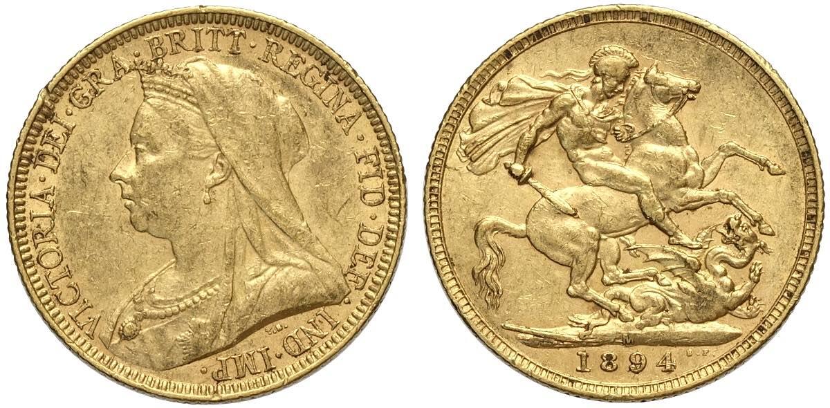 Χρυσή Λίρα Αγγλίας Βικτώρια 1894 M