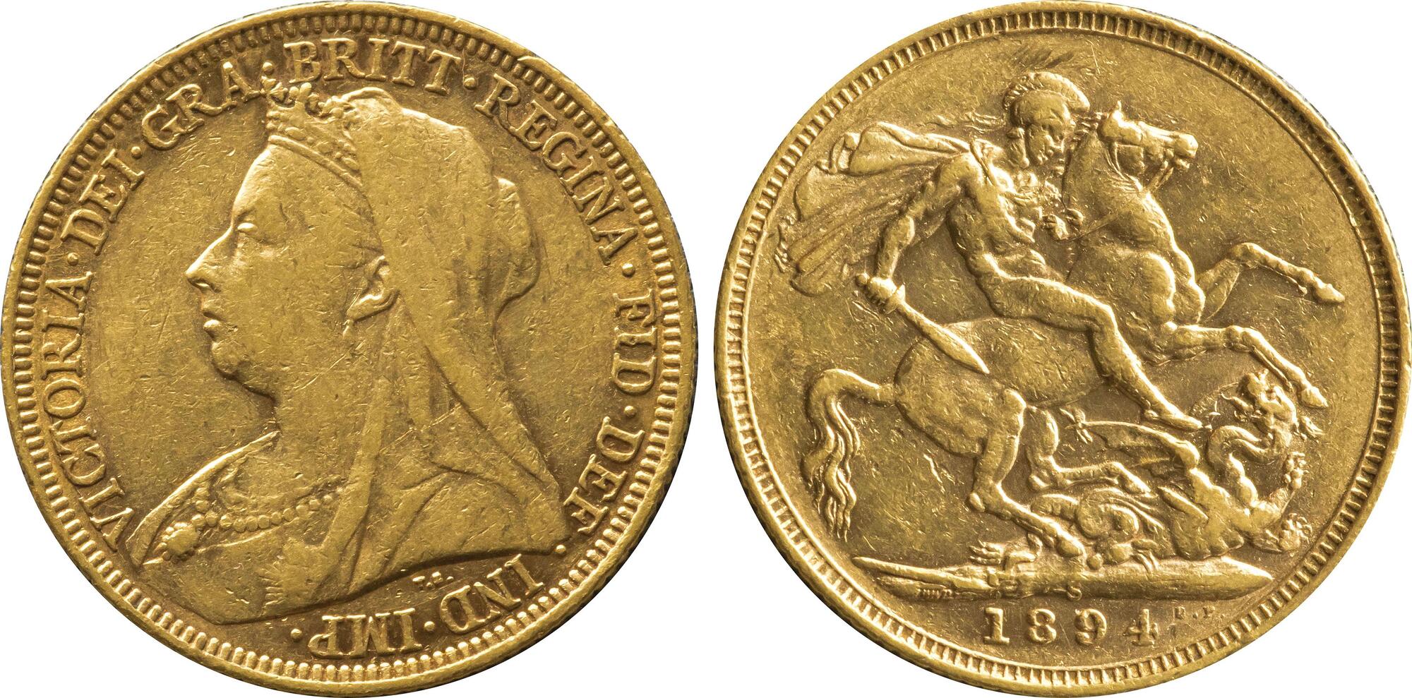 Χρυσή Λίρα Αγγλίας Βικτώρια 1894 S