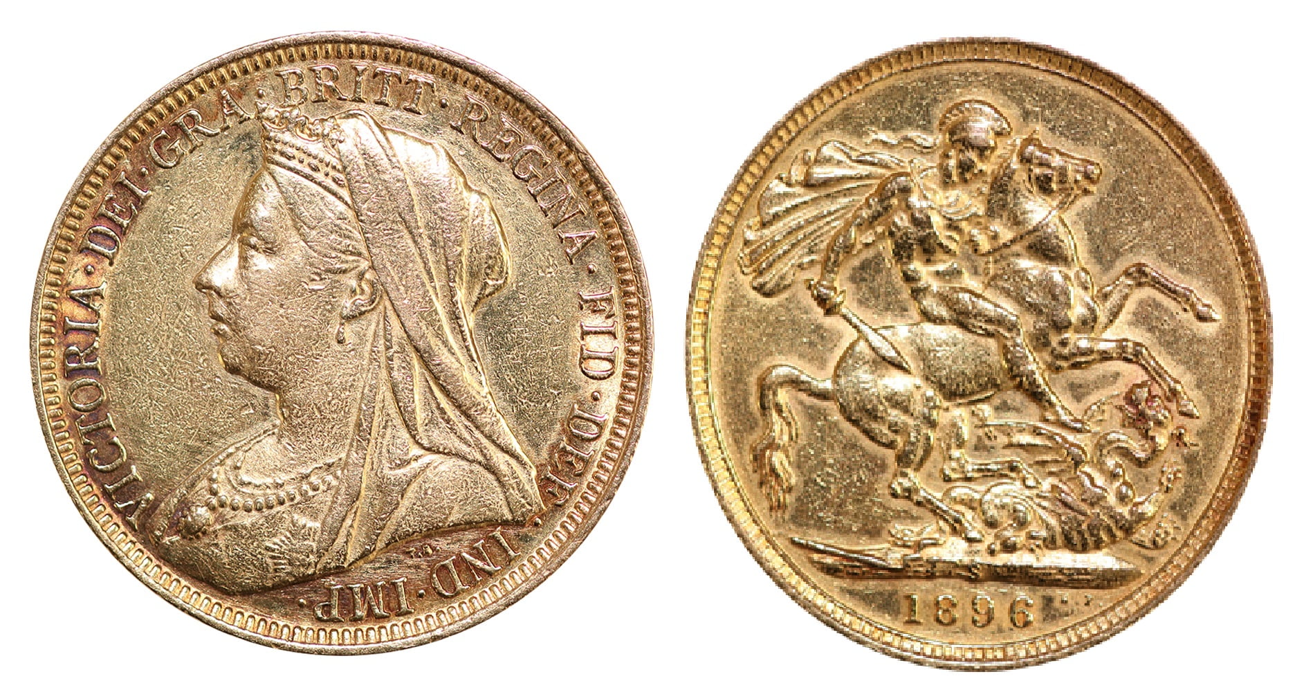 Gold Sovereing Victoria 1896 S