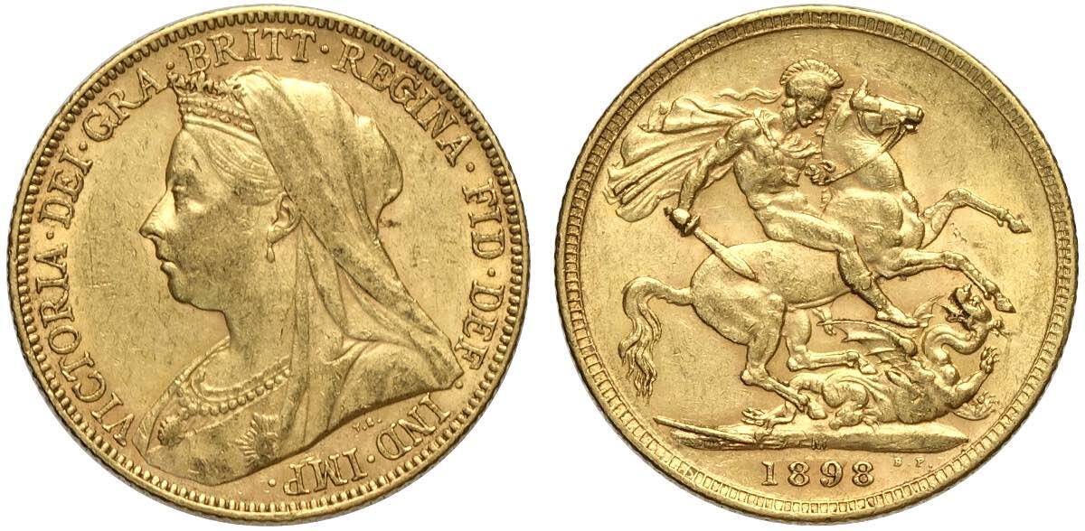 Χρυσή Λίρα Αγγλίας Βικτώρια 1898 M