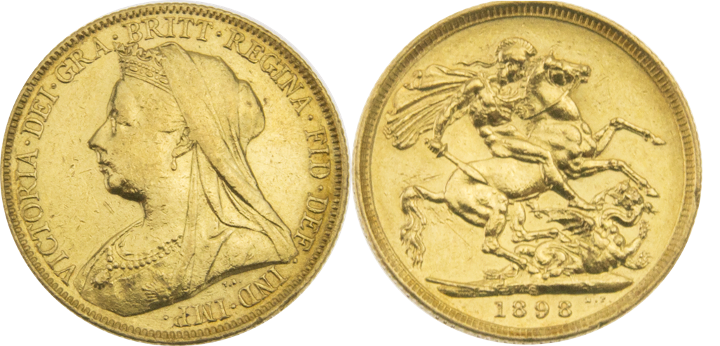 Χρυσή Λίρα Αγγλίας Βικτώρια 1898 S