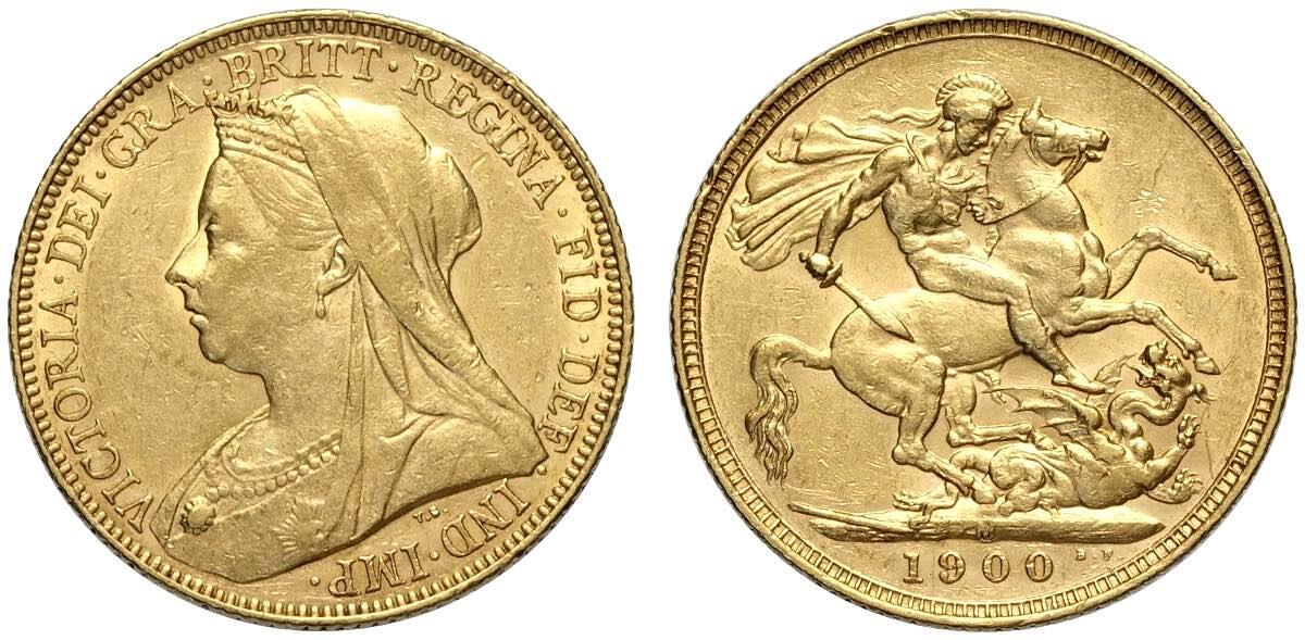 Χρυσή Λίρα Αγγλίας Βικτώρια 1900 M