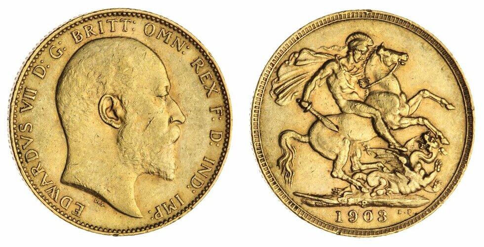 Χρυσή Λίρα Αγγλίας Εδουάρδος 1903 P