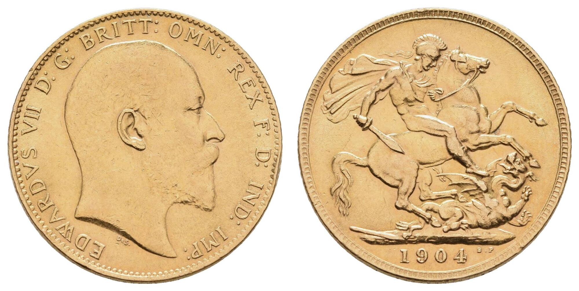 Χρυσή Λίρα Αγγλίας Εδουάρδος 1904 L