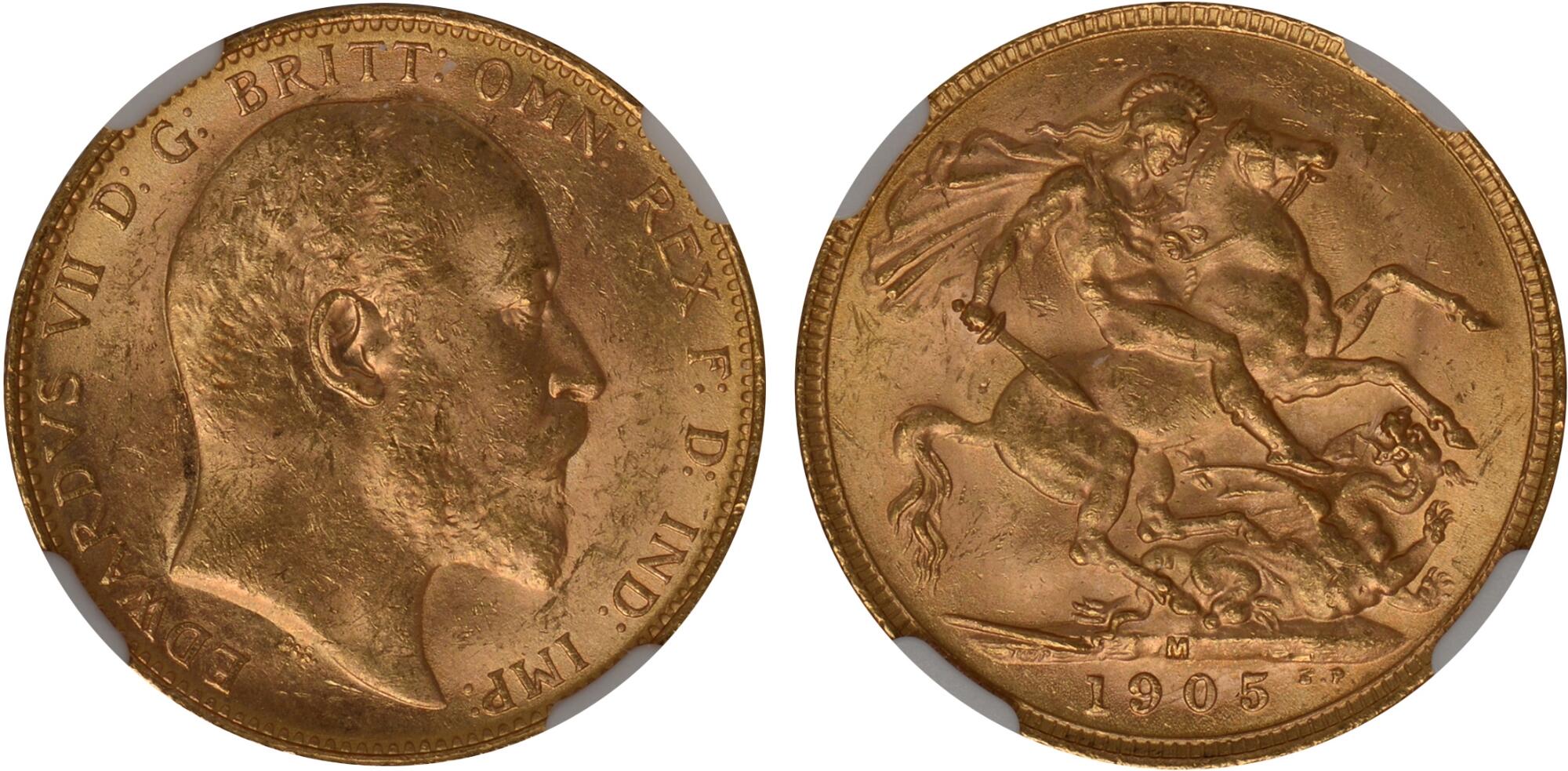 Χρυσή Λίρα Αγγλίας Εδουάρδος 1905 M