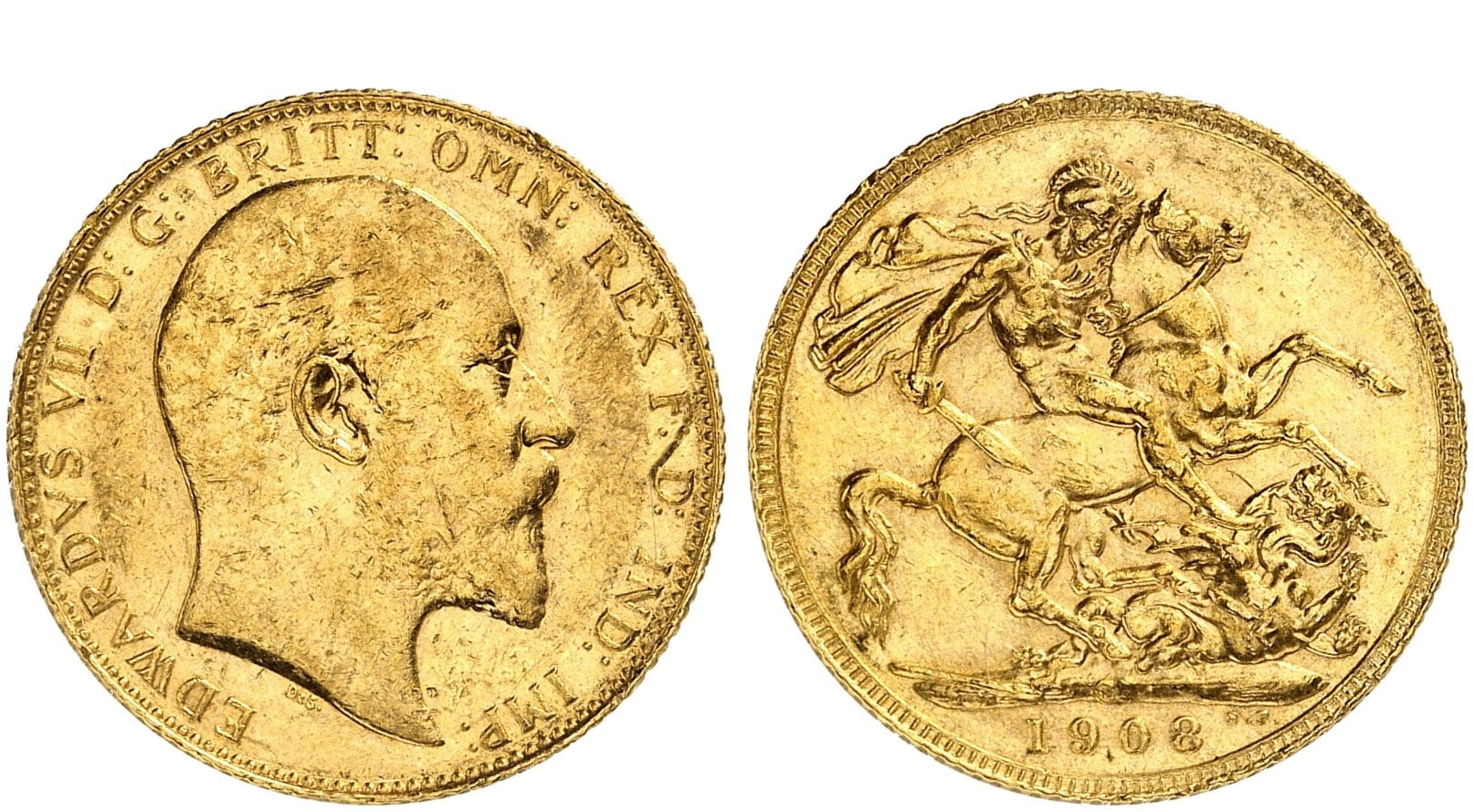 Χρυσή Λίρα Αγγλίας Εδουάρδος 1908 C