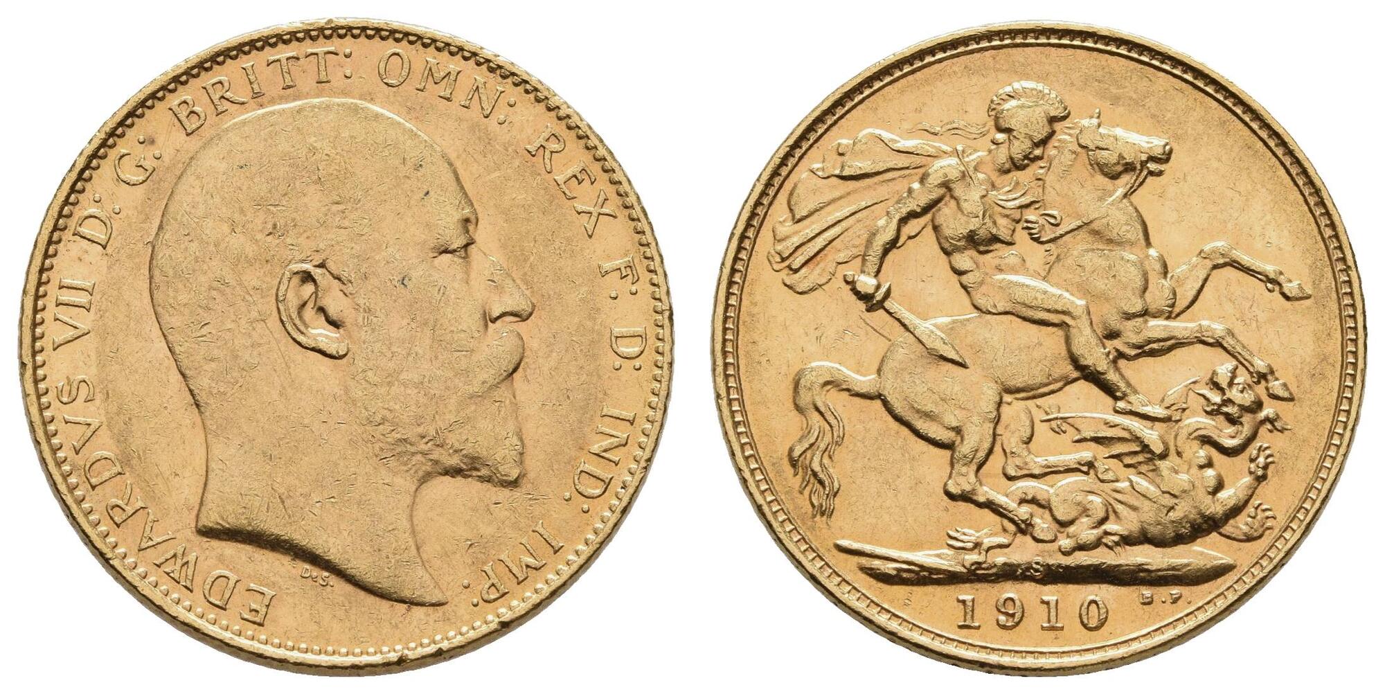 Χρυσή Λίρα Αγγλίας Εδουάρδος 1910 S