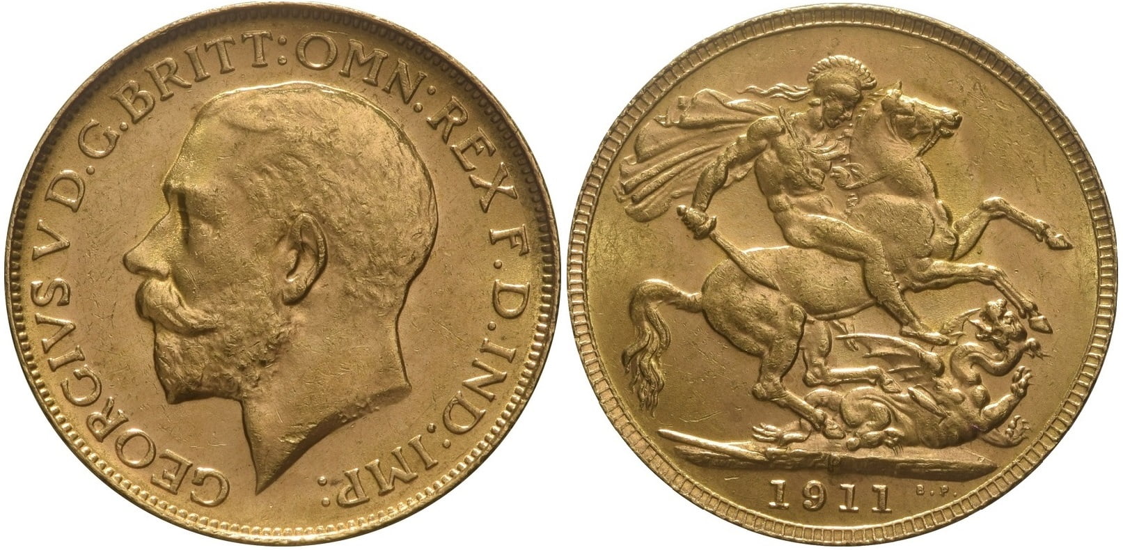 Χρυσή Λίρα Αγγλίας Γεώργιος 1911 P