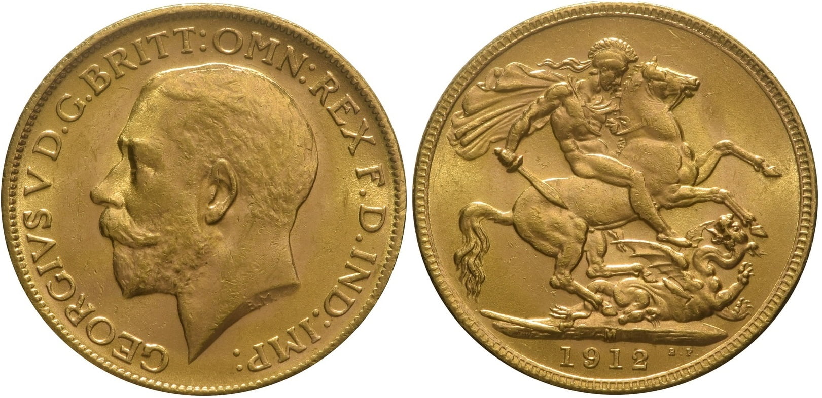 Χρυσή Λίρα Αγγλίας Γεώργιος 1912 M