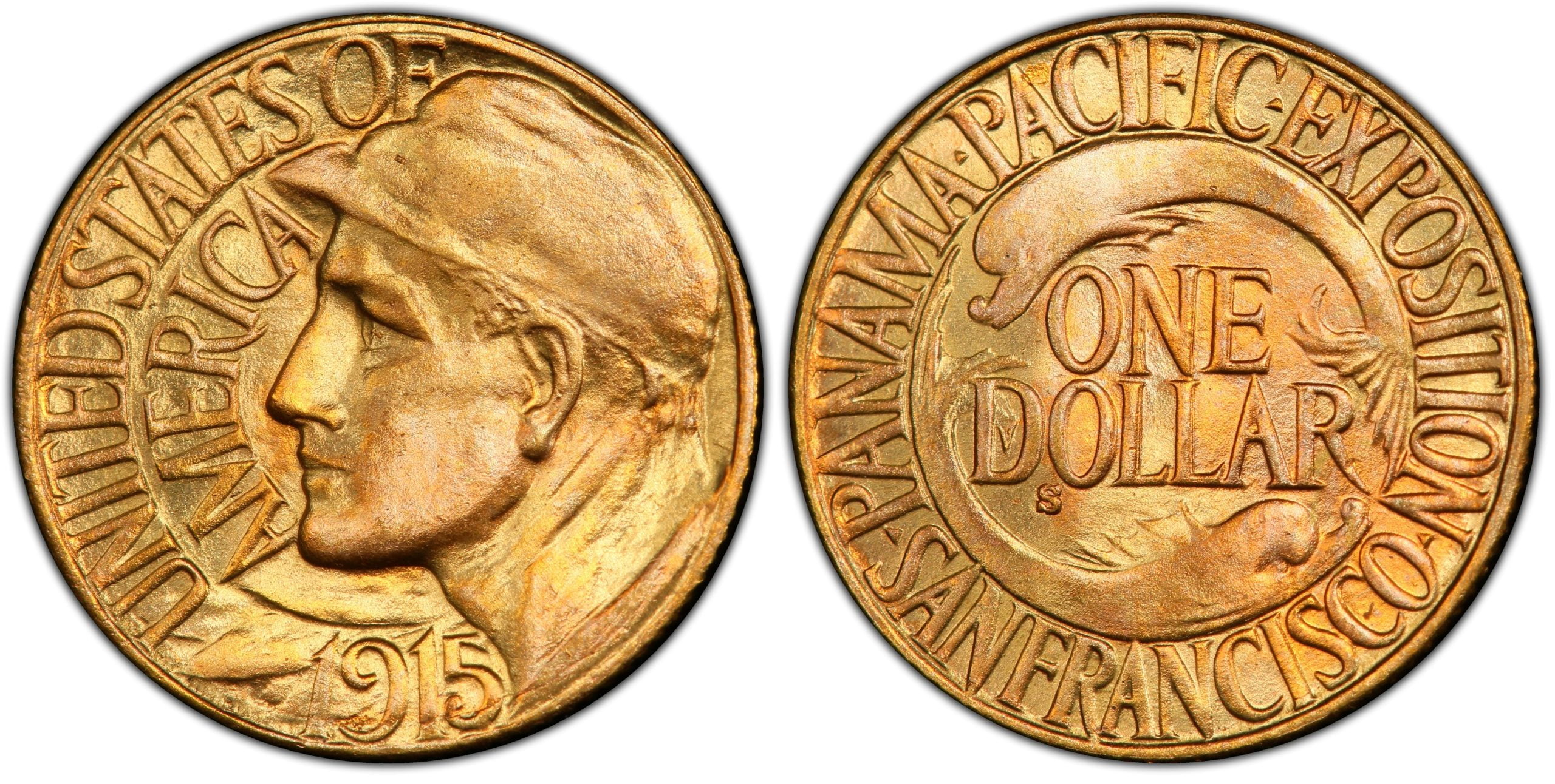 1 Χρυσό Δολάριο ” Έκθεση Παναμά-Ειρηνικού”