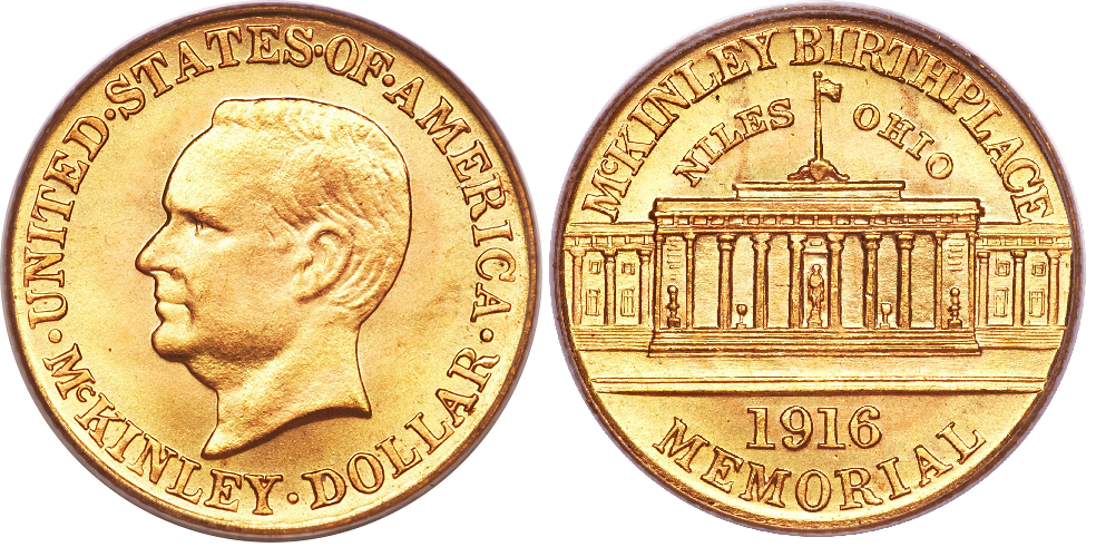 1 Χρυσό Δολάριο “Μνημείο Γέννησης McKinley”