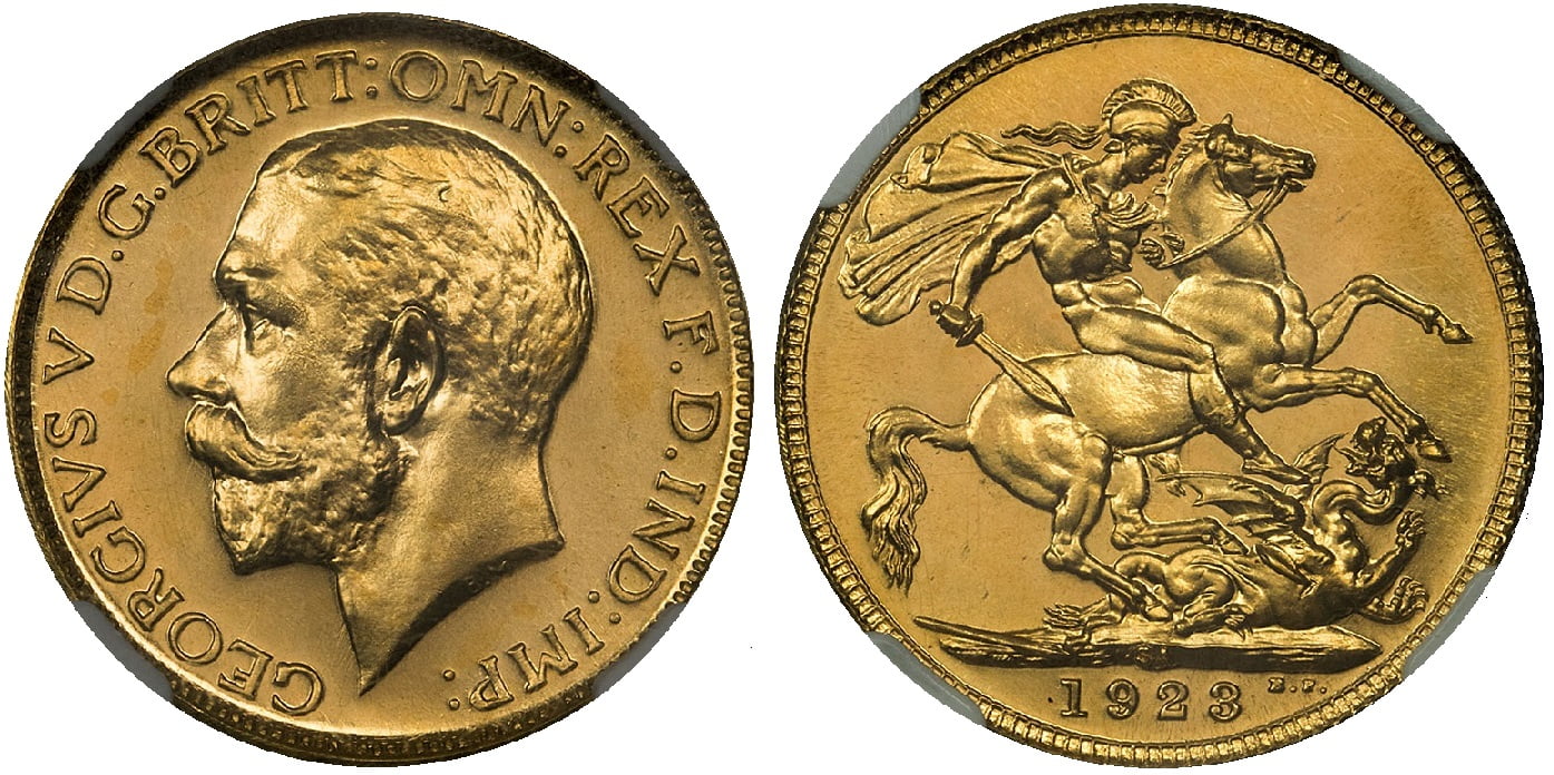 Χρυσή Λίρα Αγγλίας Γεώργιος 1923 S.A.