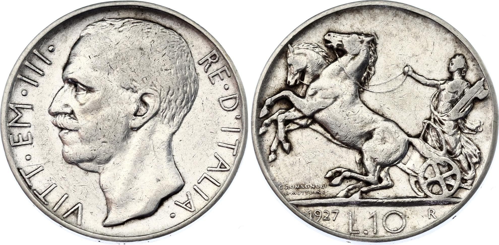 10 Silver Lire Vittorio Emanuele III